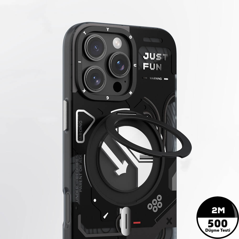 Youngkit 360° Standlı Starship Serisi iPhone 16 Pro Max Magsafe Şarj Özellikli Telefon Kılıfı - 3 Youngkit 360° Standlı Starship Serisi iPhone 16 Pro Max Magsafe Şarj Özellikli Telefon Kılıfı - 3